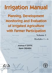 Irrigation Manual: Planing Development Monitoring & Evaluation  of Irrigated Agriculture